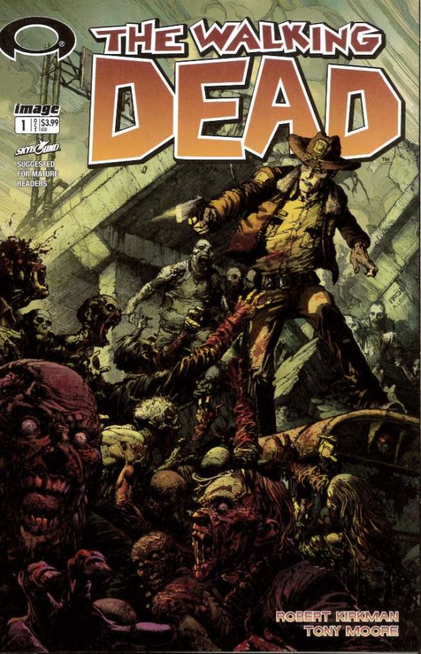 WALKING DEAD (2003-2019 SERIES: VARIANT COVER) #1: David Finch 15th Anniversary Color Logo cover