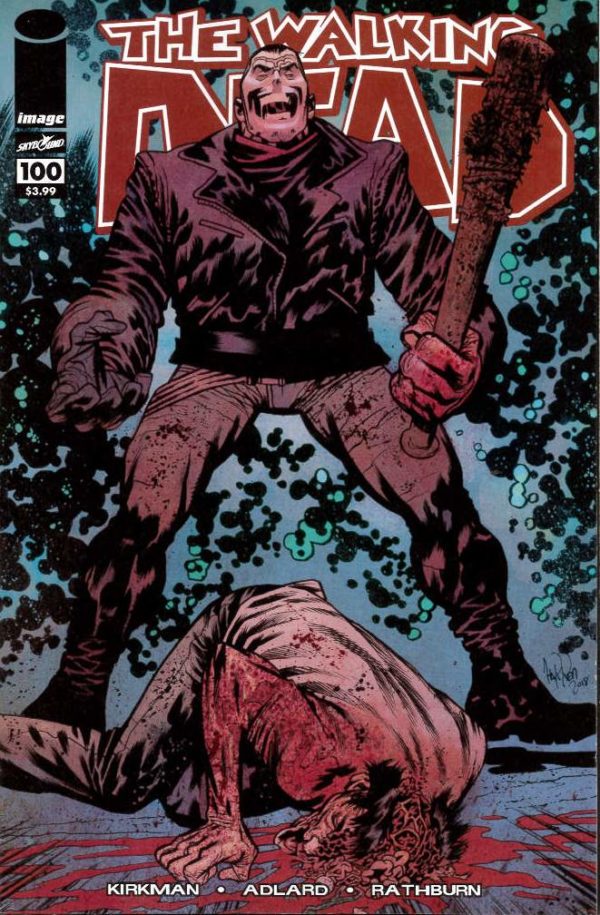 WALKING DEAD (2003-2019 SERIES: VARIANT COVER) #100: #100 James Harren 15th Anniversary Color Logo cover