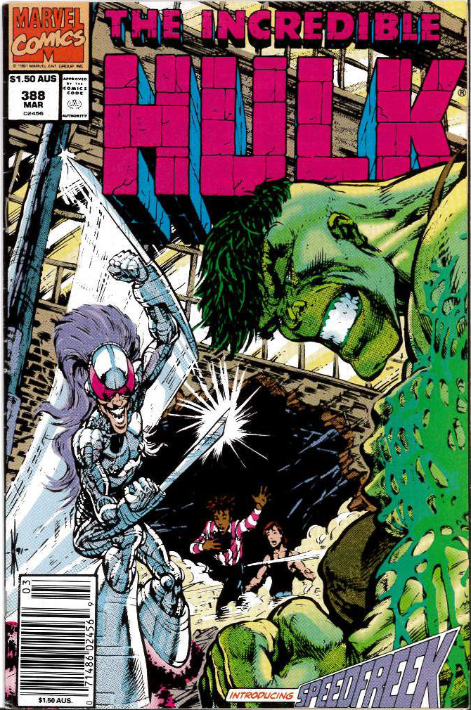 INCREDIBLE HULK (1968: AUSTRALIAN PRICE VARIANT) #388: 6.0 (FN) 1st app. Speedfreak INCREDIBLE HULK (1968: AUSTRALIAN PRICE VARIANT) #388: 6.0 (FN) 1st app. Speedfreak