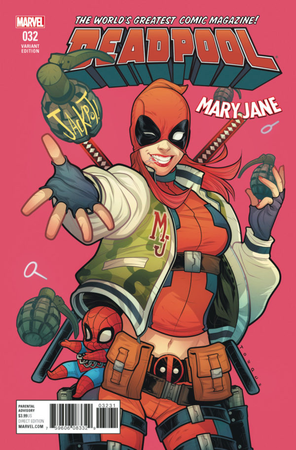 DEADPOOL (2015-2017 SERIES: VARIANT EDITION) #32: #32 Elizabeth Torque Mary Jane cover