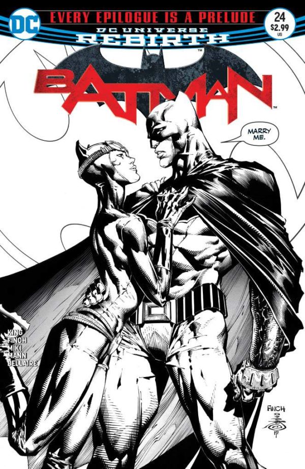 BATMAN (2016- SERIES: VARIANT EDITION) #24: #24 3rd Print (B&W cover)