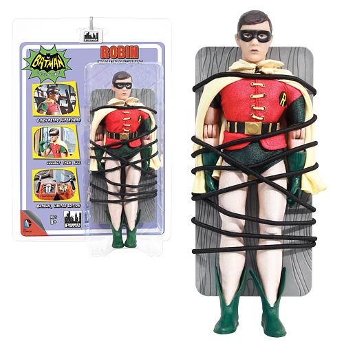 BATMAN CLASSIC 1966 ACTION FIGURES (8 INCH) #16: Robin Tied on Table Heroes in Peril variant