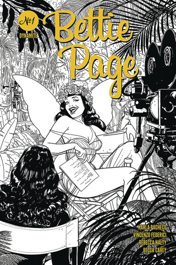 BETTIE PAGE (2020 SERIES) #1: Kano B&W cover