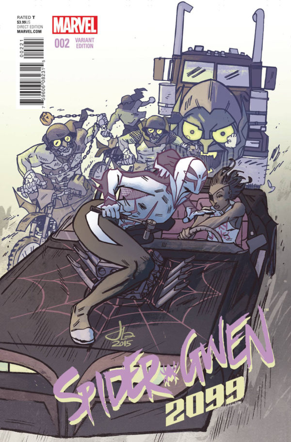 SECRET WARS 2099 (VARIANT EDITION) #2: #2 Jason Latour Spider-Gwen 2099 cover