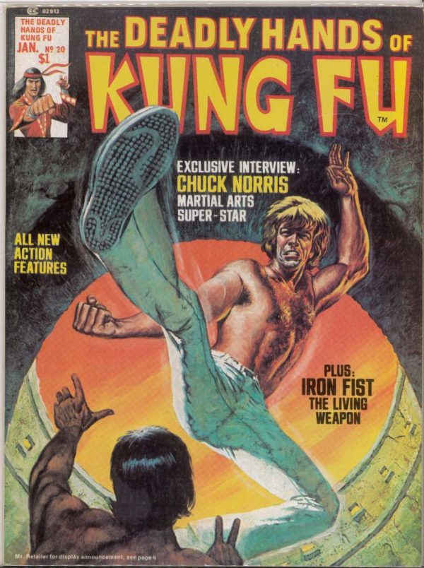 DEADLY HANDS OF KUNG FU #20: Chuck Norris – 9.2 (NM)