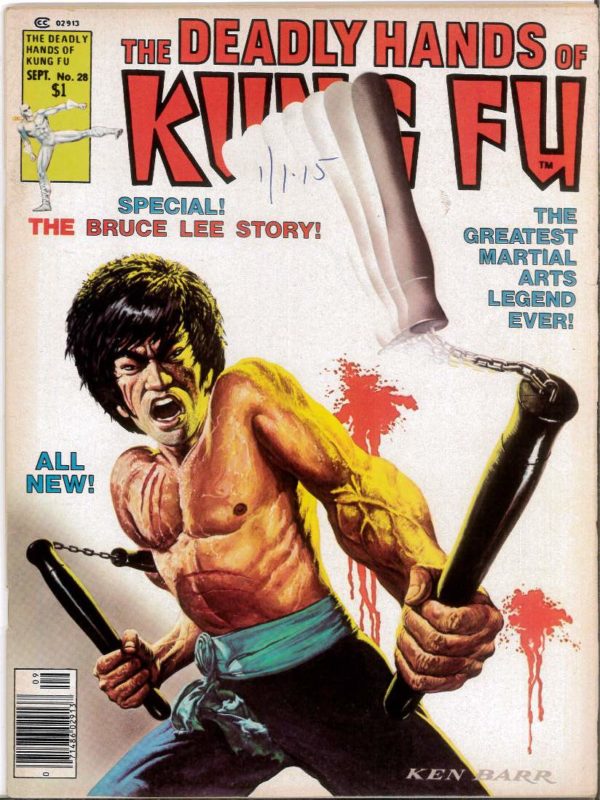 DEADLY HANDS OF KUNG FU #28: Bruce Lee Issue – 1st app in comics – 6.0 (FN)