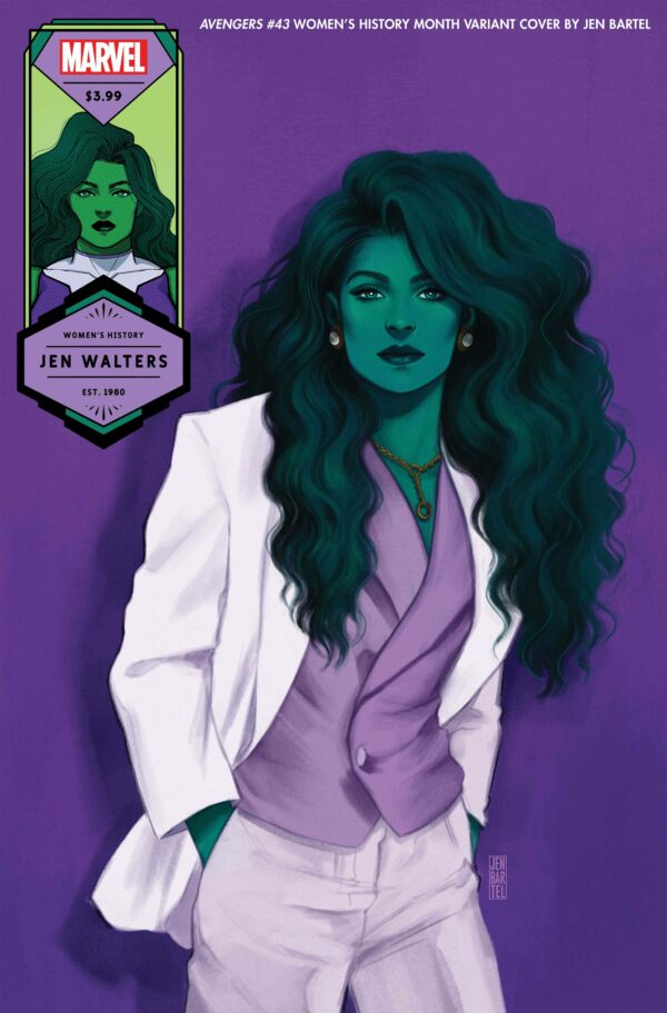 AVENGERS (2018 SERIES) #43: Jen Bartel She-Hulk Women’s History Month cover