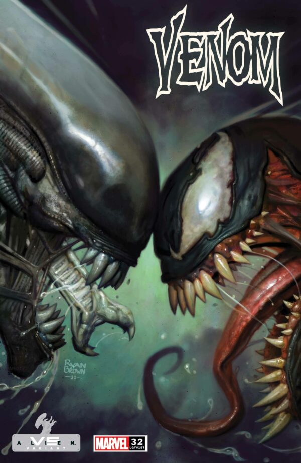 VENOM (2018 SERIES) #32: Ryan Brown Marvel VS. Alien cover
