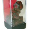 DICE (CHESSEX) #23088: Translucent Smoke with Red numbers (7 Piece Set)