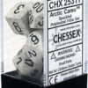 DICE (CHESSEX) #25311: Speckled Artic Camo with Black numbers (7 Piece Set)