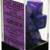 DICE (CHESSEX) #25347: Speckled Tetra with Silver numbers (7 Piece Set)