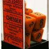DICE (CHESSEX) #25403: Opaque Orange with Black numbers (7 Piece Set)