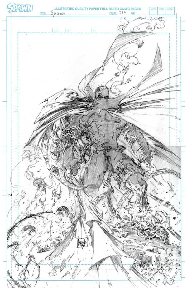SPAWN (VARIANT EDITION) #314: Greg Capullo RAW Pencils cover D