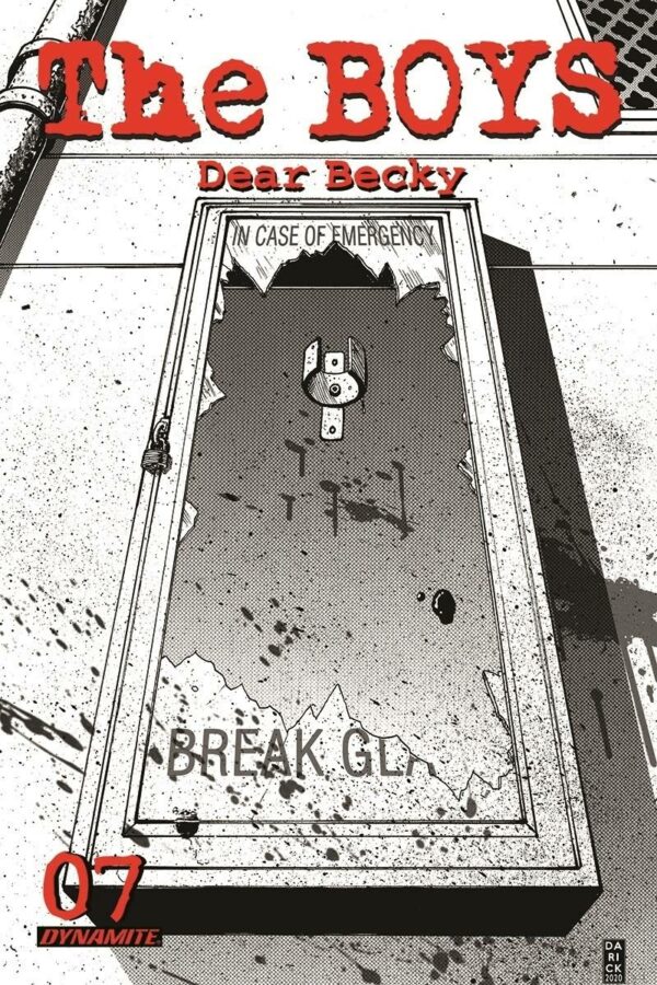 BOYS: DEAR BECKY #7: Darick Robertson Premium B&W unlock cover