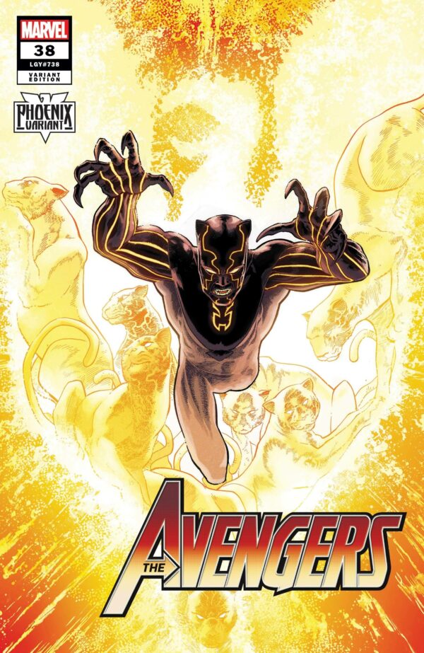 AVENGERS (2018 SERIES) #38: Aaron Kuder Black Panther Phoenix cover