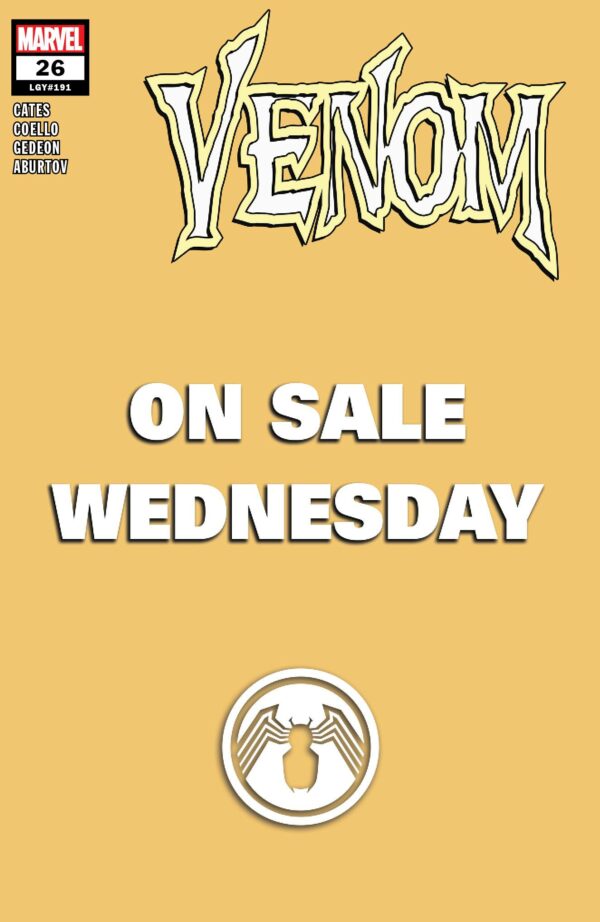 VENOM (2018 SERIES) #26: On Sale Wednesday cover