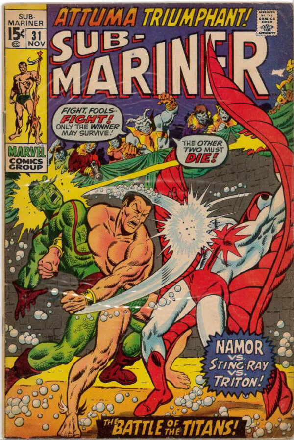 SUB-MARINER (1968-1974 SERIES) #31: 8.5 (VF+)