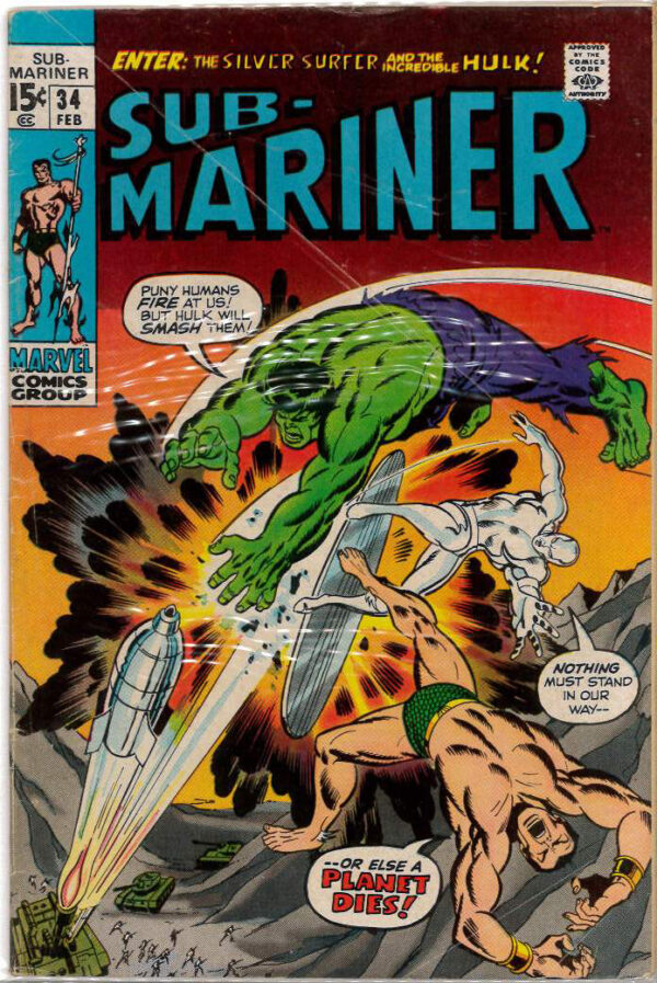 SUB-MARINER (1968-1974 SERIES) #34: Defenders Prelude – VG/FN