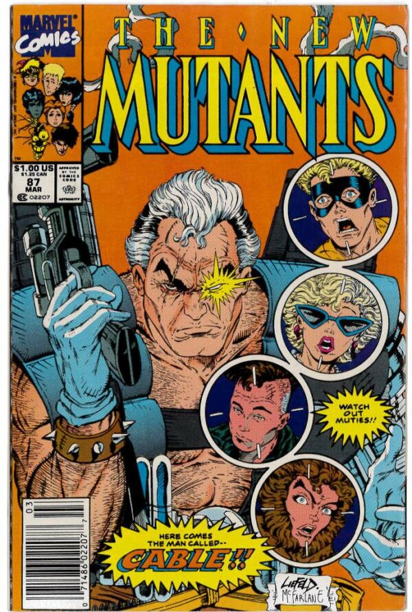 NEW MUTANTS (1982-1991 SERIES) #87: Newsstand edition – 8.0 (VF) – 1st full appearance of Cable