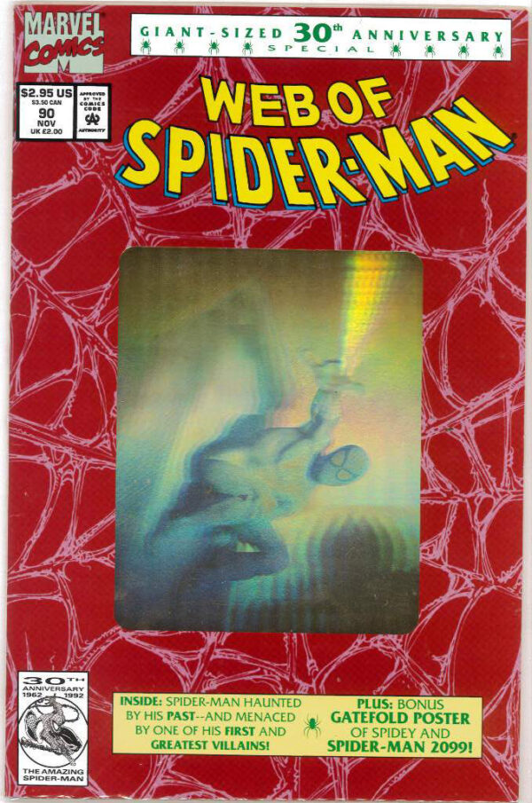 WEB OF SPIDER-MAN (1984-1995 SERIES) #90: 1st appearance of Spider-Man 2099 – #90 2nd Print – 9.2 (NM)