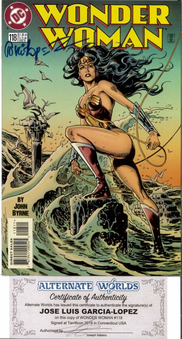 WONDER WOMAN (1986-2006 SERIES) #118: Signed by Jose Luis Garcia-Lopez (COA) 9.2 (NM)