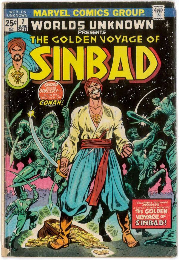 WORLDS UNKNOWN #7: 4.5 (VG+) – Golden Voyage of Sinbad Pt 1