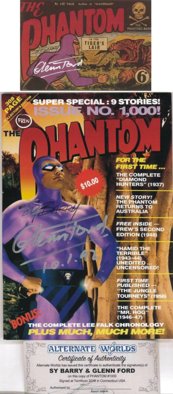 PHANTOM (1948 SERIES) #1000: Signed by Sy Barry & Glenn Ford (COA) 9.2 inc Replica #2