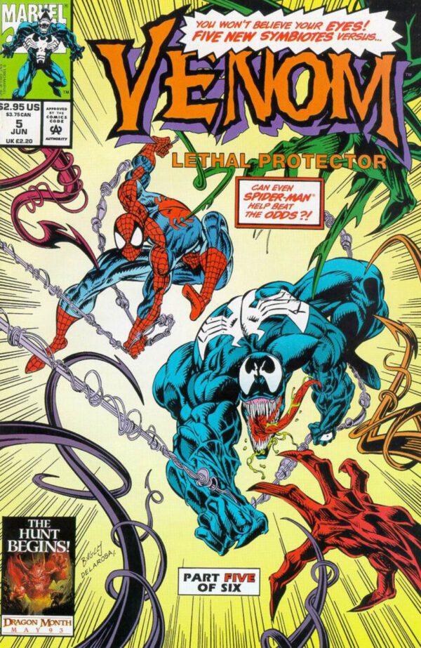 VENOM: LETHAL PROTECTOR (1993 SERIES) #5: 1st full app Riot Lasher Scream Phage Agony