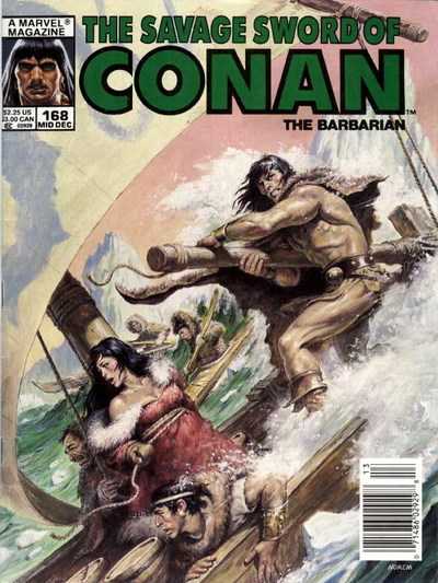 SAVAGE SWORD OF CONAN (1973-1995 SERIES) #168: Newsstand Edition – VF/NM SAVAGE SWORD OF CONAN (1973-1995 SERIES) #168: Newsstand Edition – VF/NM