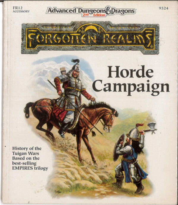 ADVANCED DUNGEONS AND DRAGONS 2ND EDITION #9324: Forgotten Realms Horde Campaign – Brand New (NM) – 9324