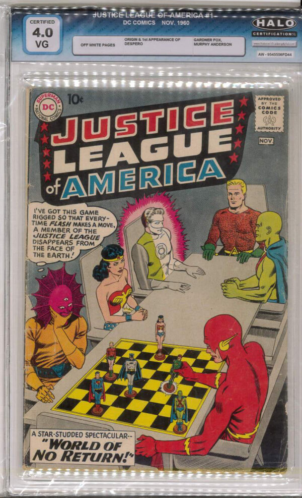 JUSTICE LEAGUE OF AMERICA (1960-1987 SERIES) #1: Halo graded 4.0 (VG)