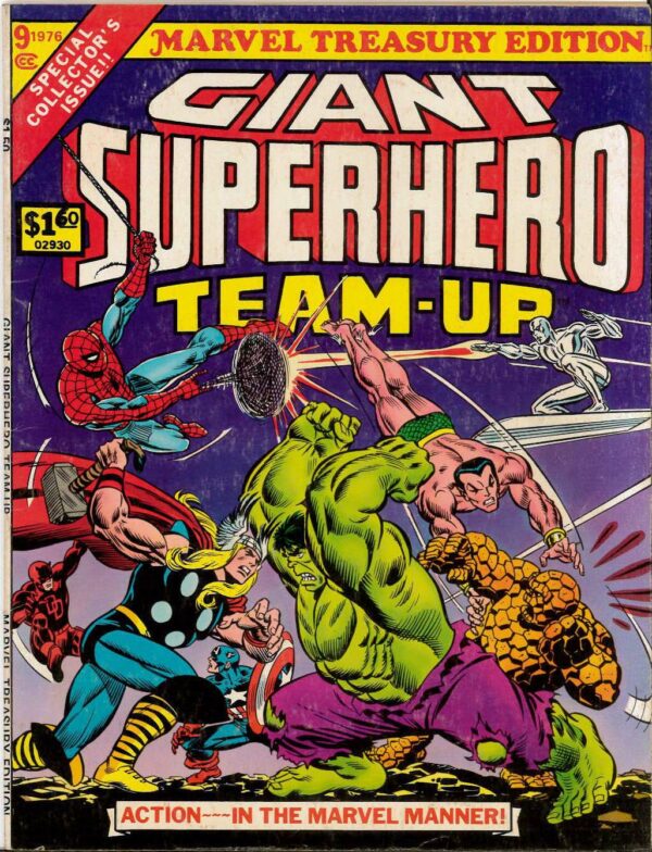 MARVEL TREASURY EDITION #9: 6.0 (FN) Giant Superhero Team-Up
