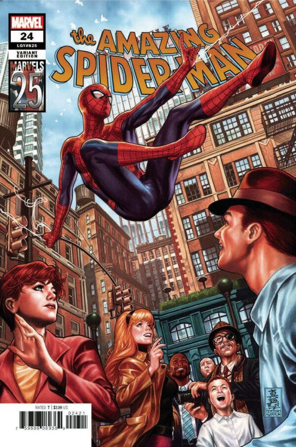 AMAZING SPIDER-MAN (2018-2022 SERIES) #24: Mark Brooks Marvels 25th Anniversary tribute cover