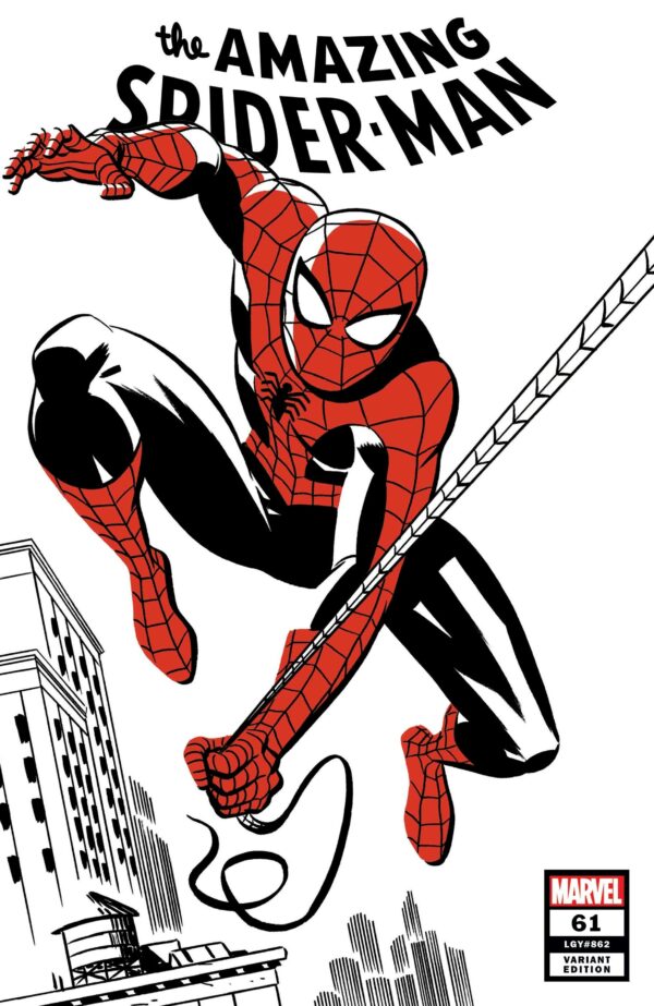 AMAZING SPIDER-MAN (2018-2022 SERIES) #61: Michael Cho Spider-man Two-Tone cover