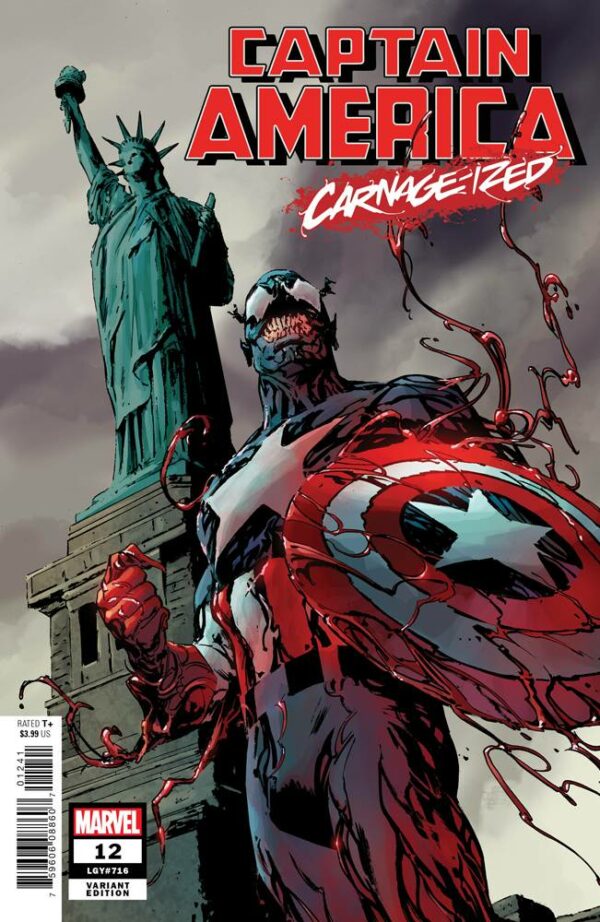 CAPTAIN AMERICA (2018-2021 SERIES) #12: Butch Guice Carnage-ized cover