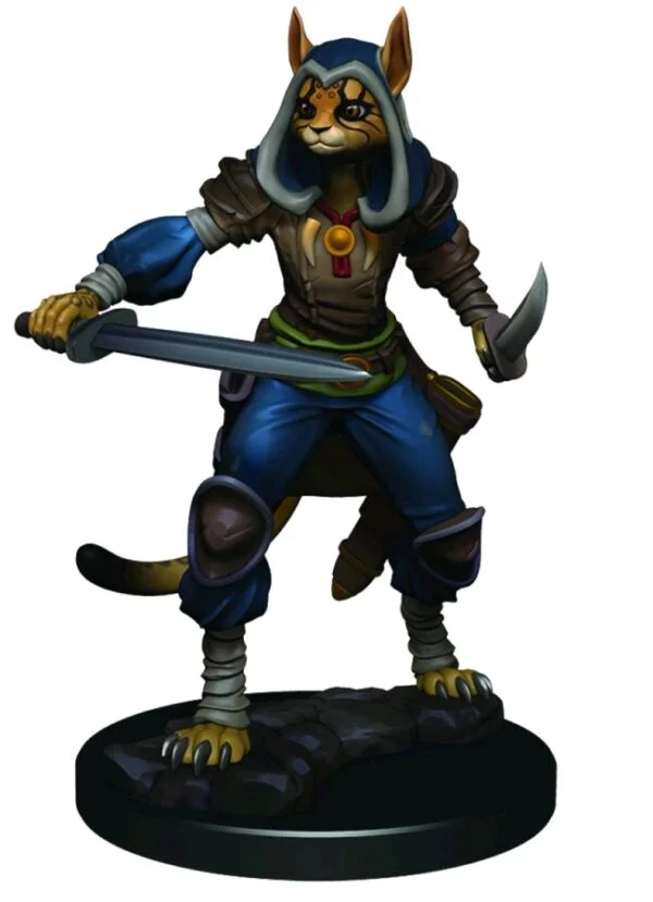 D&D ICONS OF THE REALM MINIATURE GAME #22: Female Tabaxi Rogue Premium miniature