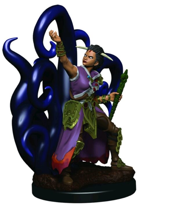 D&D ICONS OF THE REALM MINIATURE GAME #27: Female Human Warlock Premium miniature