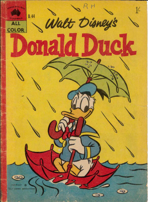 WALT DISNEY’S DONALD DUCK (D SERIES) (1956-1978) #44: Stone Money Mystery, Talking Tails, Double Date – GD/VG