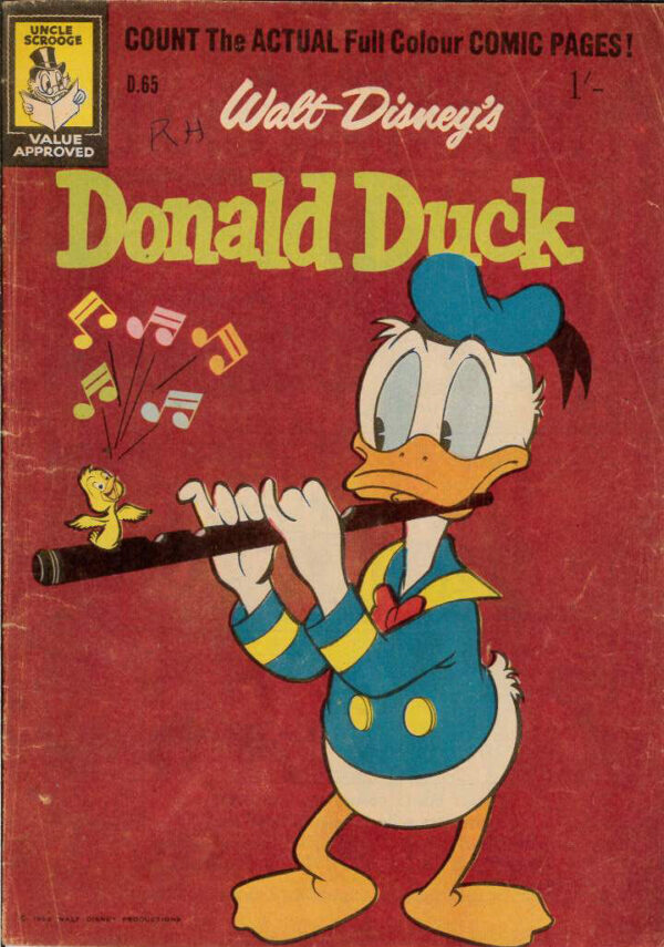 WALT DISNEY’S DONALD DUCK (D SERIES) (1956-1978) #65: Operation Silver, Peanut Predicament, TV Jeebies, Test C FN