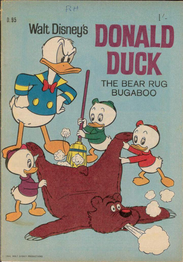 WALT DISNEY’S DONALD DUCK (D SERIES) (1956-1978) #95: Bear Rug Bugaboo, Slipshod S, Plunder/Under,Good N Egg – FN