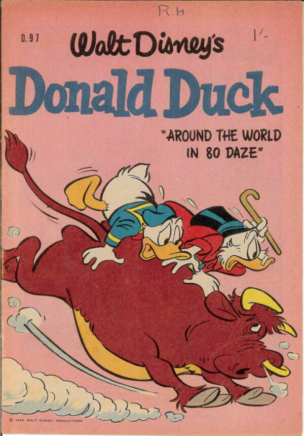 WALT DISNEY’S DONALD DUCK (D SERIES) (1956-1978) #97: Around the World in 80 Daze,Health Nut – FN/VF