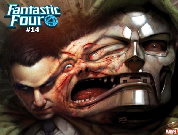 FANTASTIC FOUR (2018-2022 SERIES) #14: Ryan Brown Dr Doom Immortal wraparound cover E