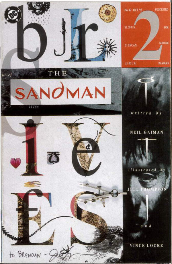 SANDMAN (1988-1996 SERIES) #42: 7.0 (FN) Signed by Jill THompson