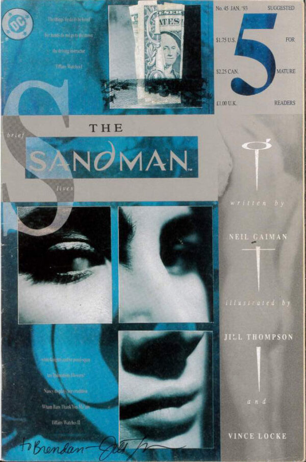 SANDMAN (1988-1996 SERIES) #45: 7.0 (FN) Signed by Jill Thompson