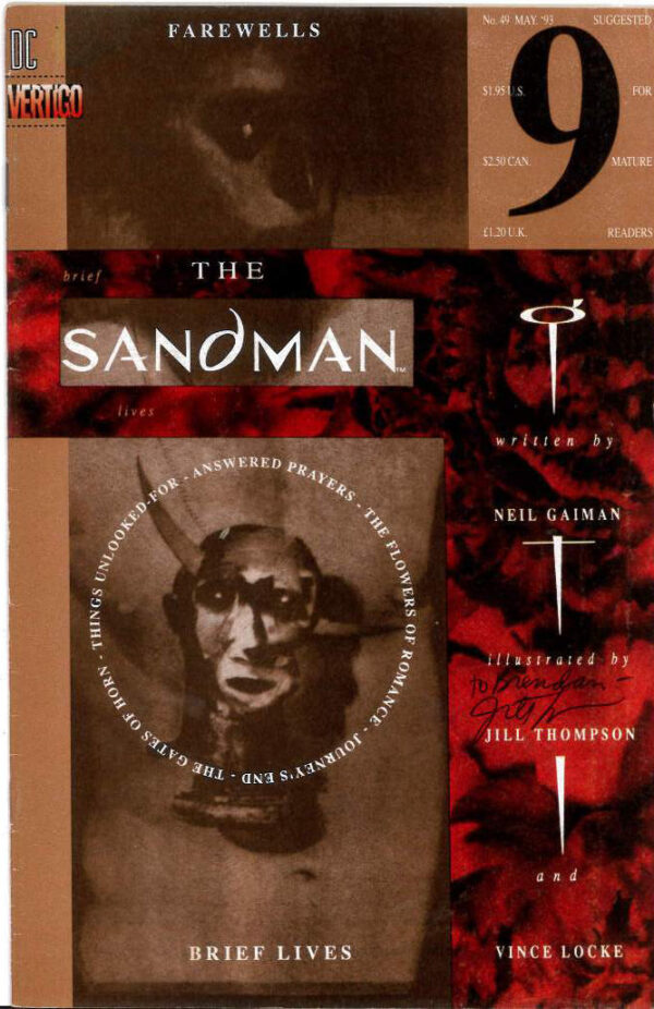 SANDMAN (1988-1996 SERIES) #49: 7.0 (FN/VF) Signed by Jill Thompson