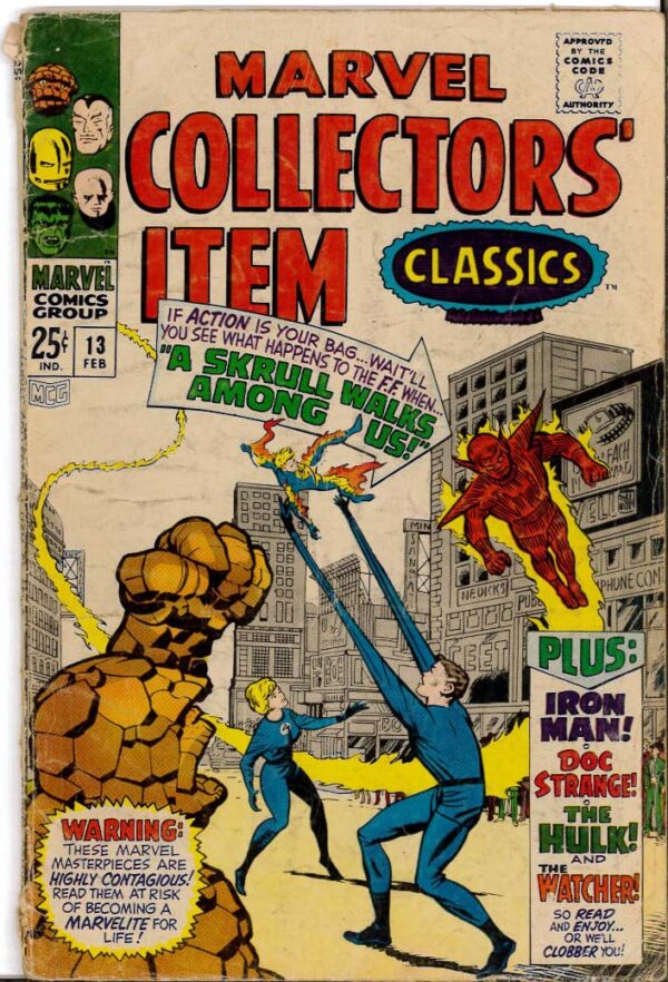 MARVEL COLLECTORS’ ITEM CLASSICS #13: 4.0 (VG)