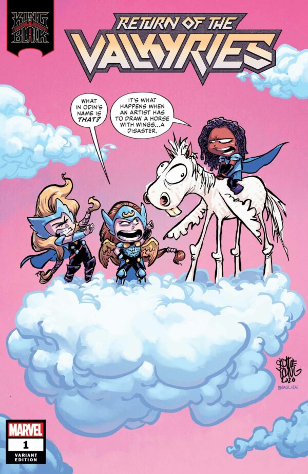 KING IN BLACK: RETURN OF THE VALKYRIES #1: Skottie Young Babies cover