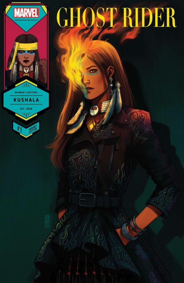 KING IN BLACK: GHOST RIDER #1: Jen Bartel Women’s History Month cover