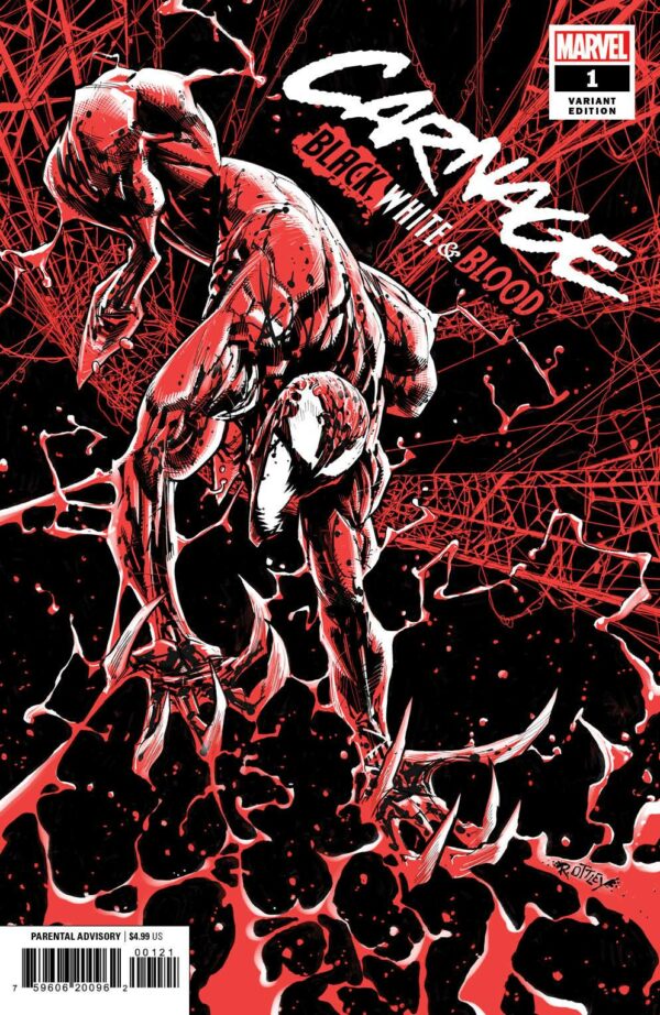 CARNAGE: BLACK WHITE AND BLOOD #1: Ryan Ottley cover