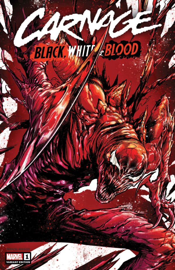 CARNAGE: BLACK WHITE AND BLOOD #1: Marco Checchetto cover
